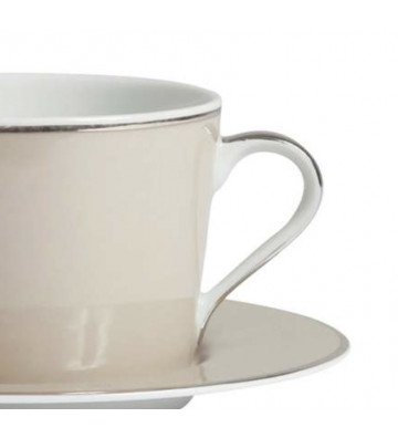 Ginger turtledove and silver tea cup 37cl