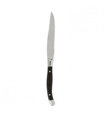 Stainless steel black steak knife - Cote table - Nardini Forniture
