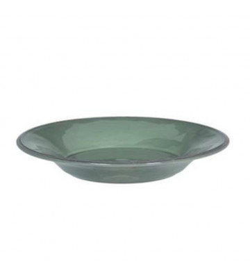 Green ceramic plate Ø27cm - Cote Table - Nardini Forniture