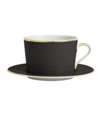 porcelain teacup model black and gold ginger - Cote table - Nardini Forniture