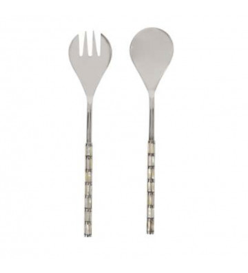 Couple cutlery silver and pearly salad - Cote table - Nardini Forniture