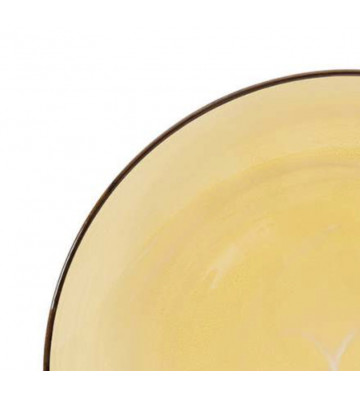 Yellow glass plate Ø27,5cm