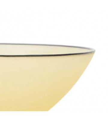 Small yellow glass bowl Ø16xH6cm