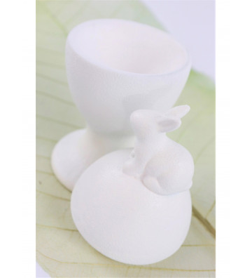 Egg holder in white porcelain H13,5cm