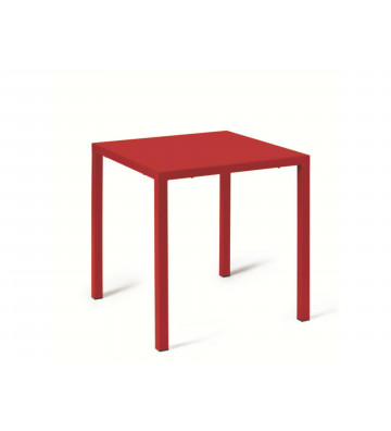 Square dining table for outdoor red - Vermobil - Nardini Forniture