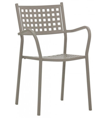 Alice chair with armrests in dove gray by Vermobil