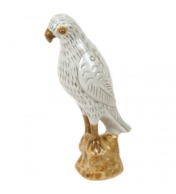 White parrot ceramic figurine H28cm - Nardini Forniture