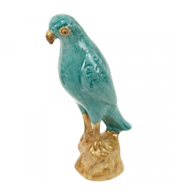 Statuina in ceramica pappagallo blu H28cm - Nardini Forniture