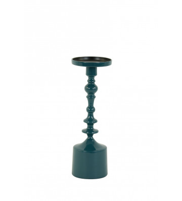 Sheva blue lacquered metal candle holder Ø11xH33cm - Light&Living - Nardini Forniture