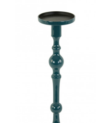 Sheva blue lacquered metal candle holder Ø11xH54cm - Light&Living - Nardini Forniture