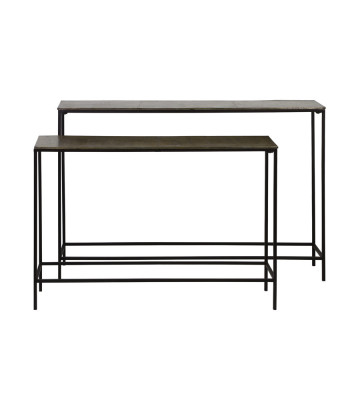 Hartsville console in black and gold metal / +2 sizes