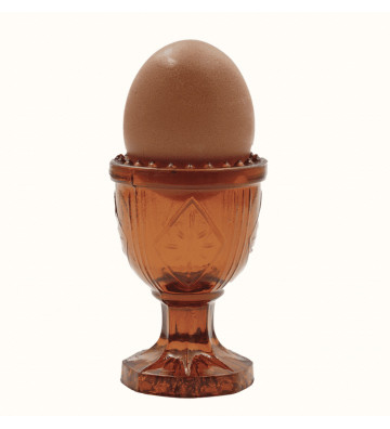 Orange glass egg holder 5x8cm - Nardini Forniture