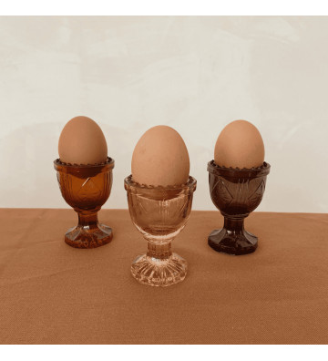 Porta uovo in vetro blush 5x8cm - Nardini Forniture