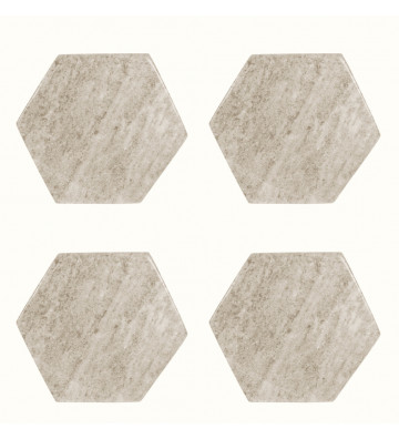 Set of 4 hexagonal grey marble submachines - Nardini Forniture