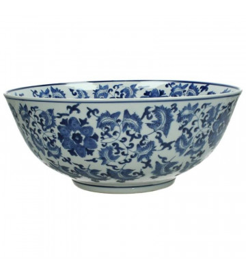 Oriental fantasy blue porcelain bowl 15x53cm - Nardini Forniture