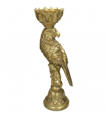 10xH35cm Gold Bird Candle Holder - Nardini Forniture