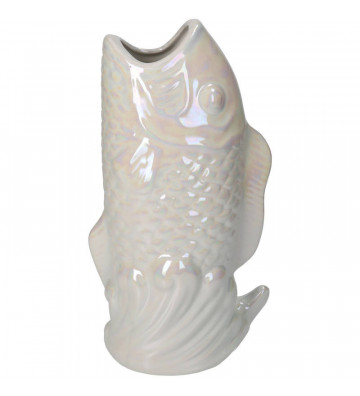 Vase Fish Ivory 16x11x28cm - Nardini Forniture