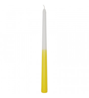Long Candle Dip Dye Yellow H31cm - Nardini Forniture