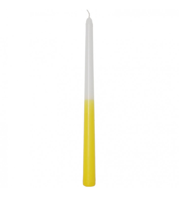 Set 4 candele lunghe Dip Dye Gialla H31cm - Nardini Forniture
