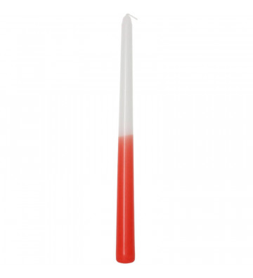Set 4 candela Lunghe Dip Dye Rossa H31cm - Nardini Forniture