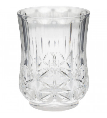 Bicchiere da acqua lavorato in vetro trasparente H12cm - Nardini Forniture