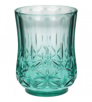 H12cm Blue Glass Worked Water Glass - Nardini Forniture