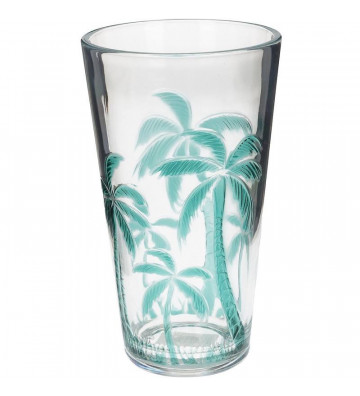 Bicchiere da cocktail in acrilico con palme blu h16cm - Nardini Forniture