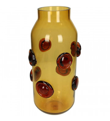 Vase Yellow bubble glass 17x36cm - Nardini Forniture