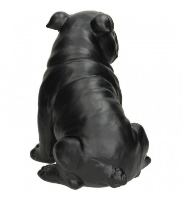 Bulldog Statuette in Black Polyresin 23x17x26cm