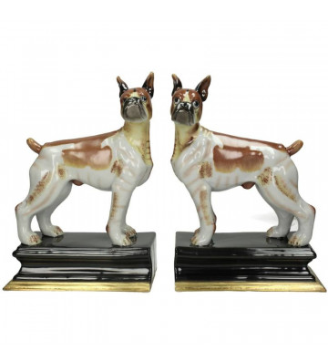 Book stop Dogs in ceramic H24cm