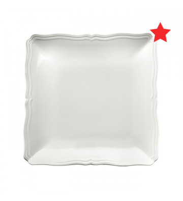 Square plate antique white shower 26cm - Richard Ginori - Nardini Forniture