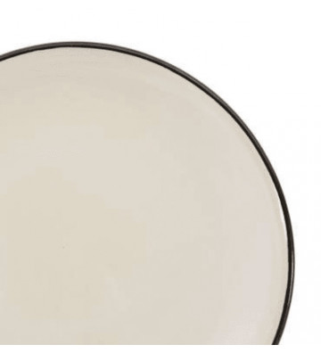 Dessert plate in beige glass Ø21cm