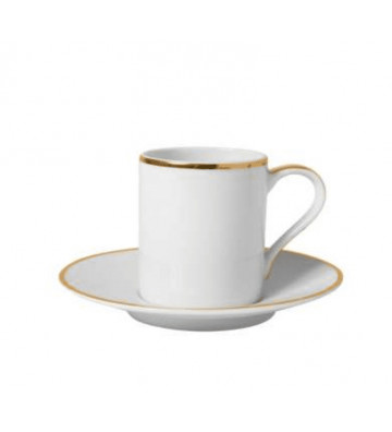 Coffee cup with white and gold saucer 10cl - Cote table - Nardini Forniture