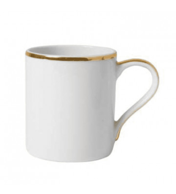 Coffee cup with white and gold saucer 10cl