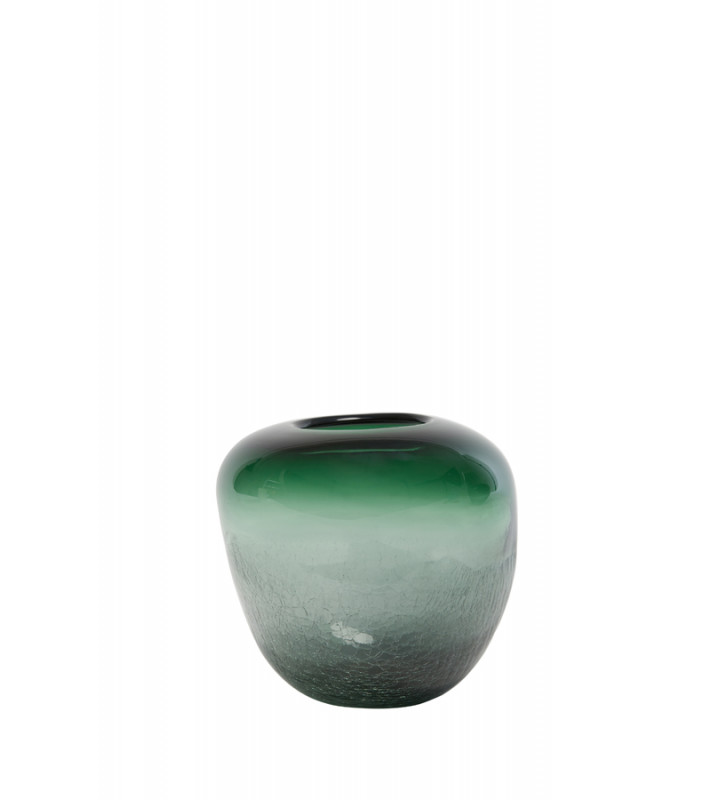 Vaso di design in vetro verde H30cm - andrea house - nardini forniture