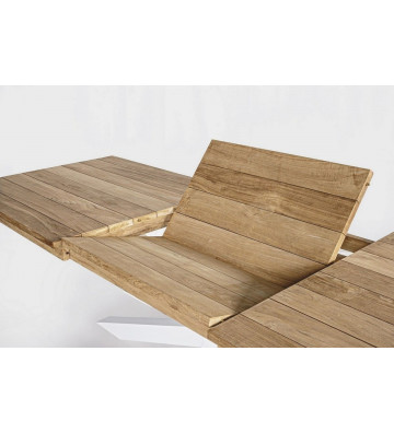 Tavolo allungabile in teak e alluminio 220/300x100cm - Nardini Forniture