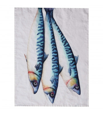 Cotton cloth with sardines 50x68cm - Nardini Forniture