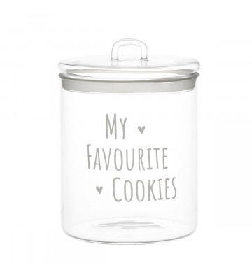 Glass jar "My favourite cookies" Ø15cm - Nardini Forniture