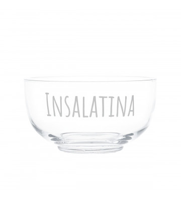 Insalatiera in vetro trasparente "insalatina" Ø22xH12cm - Nardini Forniture