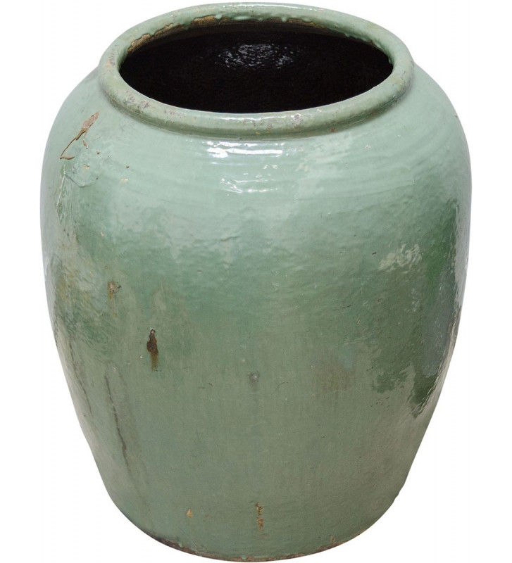 Vaso antico in terracotta verde acqua - Nardini Forniture