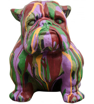 Statue of Bulldog Multicolor H41cm - Nardini Forniture