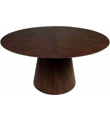 Round dining table in dark wood Ø150cm - Nardini Forniture