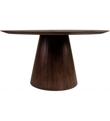 Round dining table in dark wood Ø150cm