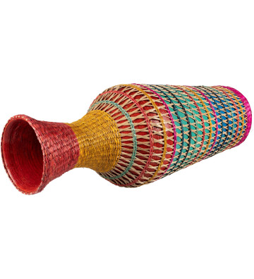 Multicolor bamboo vase Ø22xH61cm