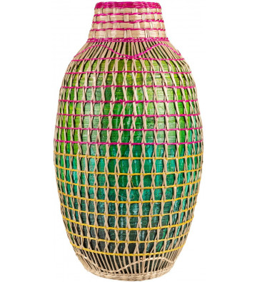 Multicolored bamboo vase Ø22xH41cm - Nardini Forniture