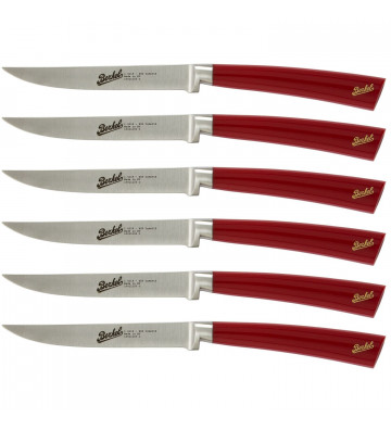 Set 6 coltelli da bistecca Elegance in acciaio rosso - Berkel - Nardini Forniture
