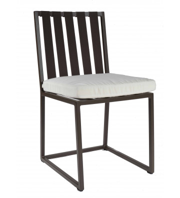 Dining chair for outdoor Metropolitan brown - Braid - Nardini Forniture