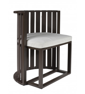 Metropolitan brown outdoor armchair - Braid - Nardini Forniture