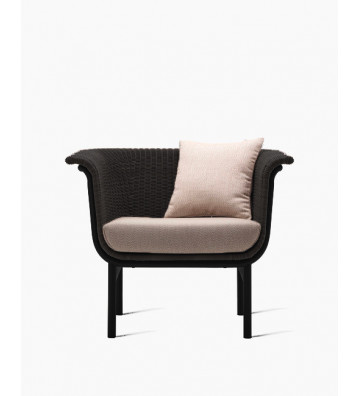 Set da esterno vimini nero divano e poltrone - Vincent Sheppard - Nardini Forniture