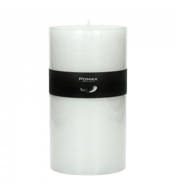 CANDELA white pomax Ø10XH20 CM DISPONIBLE IN DIVERSIDE COLOURS REALIZED IN PARAFFINA. white candle.
